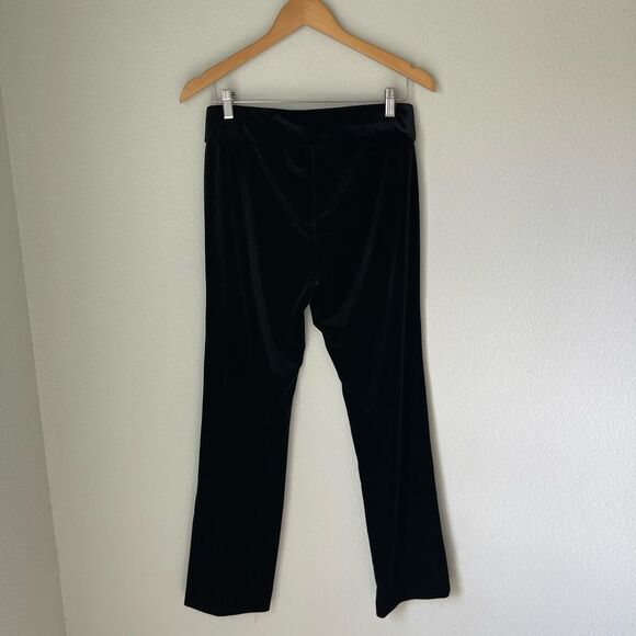 Krazy Larry Long Velvet Pull-On Pants in Black Velvet - Picture 3 of 7
